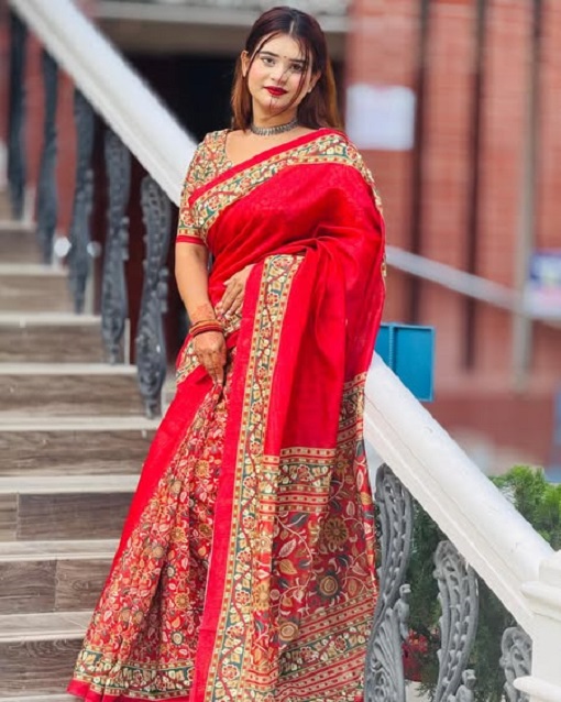 টাংগাইল ডিজিটাল প্রিন্টেড সিল্ক শাড়ি